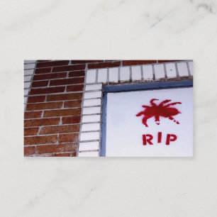 Schablone der Spinne r.i.p. Visitenkarte