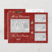 SCHABLONE - Feiertags-Foto-Karte Feiertagspostkarte (Vorne/Hinten)