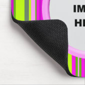 Schablone, Finger-grüne Streifen-Grenze Mousepad (Ecke)
