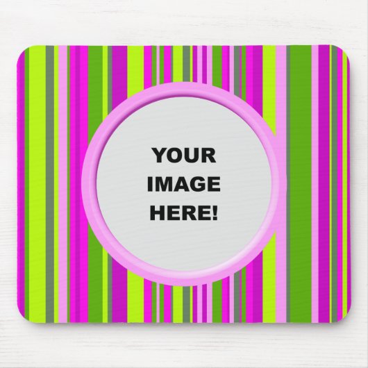Schablone, Finger-grüne Streifen-Grenze Mousepad (Vorne)