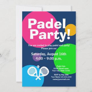 Schablone für die Party Einladung des Tennissports