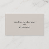 Schablone für Heimwerker-Schlosser-Service, Visitenkarte (Rückseite)