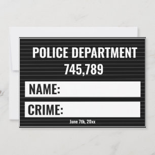 Schablone für Mugshot-Schilder Karte