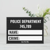 Schablone für Mugshot-Schilder Karte (Stehend Vorderseite)