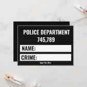 Schablone für Mugshot-Schilder Karte (Vorderseite/Rückseite Beispiel)