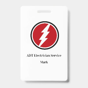 Schablone für Namensschilder für Elektriker-Mitarb Ausweis