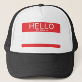 Schablone hallo mein Name ist Truckerkappe (Vorderseite)