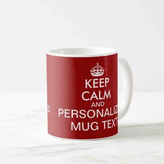 Schablone KeepCalm Tassen | Personalizable (VorderseiteRechts)