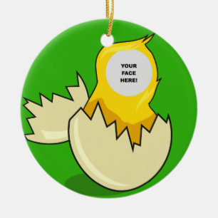 Schablone, Küken ausbrütend Keramik Ornament