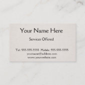 Schablone - Leinwand-Hintergrund Visitenkarte (Rückseite)