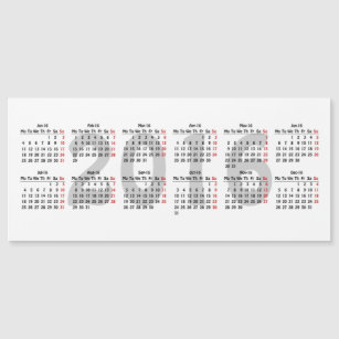 Schablone mit 2016 Kalendern Magnetkarte