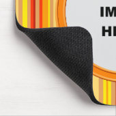 Schablone, orange Streifen-Grenze Mousepad (Ecke)