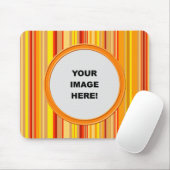 Schablone, orange Streifen-Grenze Mousepad (Mit Mouse)