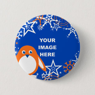 Schablone, Pinguin-Schneeflocke-Grenze Button