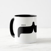 Schablone-Schriftart Parenthese Schnurrbart-Tasse Tasse (Vorderseite Links)