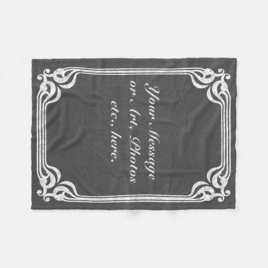 Schablone - Tafel-Hintergrund mit Grenze Fleecedecke (Vorderseite (Horizontal))