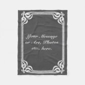 Schablone - Tafel-Hintergrund mit Grenze Fleecedecke (Vorderseite)