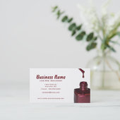 Schablone tropfte roten Nagellack Visitenkarte (Stehend Vorderseite)