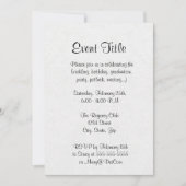 Schablone - weißer Spitze-Hintergrund Einladung (Vorderseite)