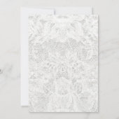 Schablone - weißer Spitze-Hintergrund Einladung (Rückseite)