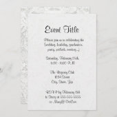 Schablone - weißer Spitze-Hintergrund Einladung (Vorne/Hinten)