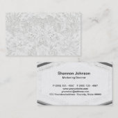 Schablone - weißer Spitze-Hintergrund Visitenkarte (Vorne/Hinten)