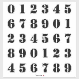 Schablonen-Art-Blick-Stellen/Zahlen/Ziffern Aufkleber