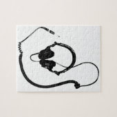 Schablonen-Art DJ-Kopfhörer Puzzle (Horizontal)