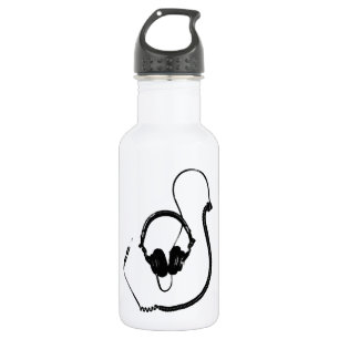 Schablonen-Art DJ-Kopfhörer Trinkflasche