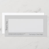 Schablonen-Beileid danken, die Ihnen, addieren 2 Dankeskarte (Vorne/Hinten)