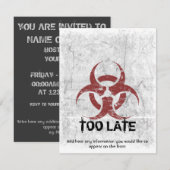 Schablonen-BiogefährdungGrunge kundengerecht Einladung (Vorne/Hinten)