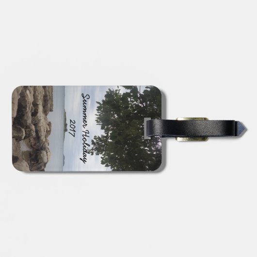 Schablonen-Foto-Rechteck-Kamera Gepäckanhänger (Rückseite horizontal)