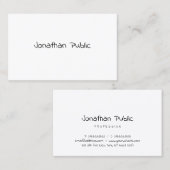 Schablonen-freihändiges Skript-Minimalistisches Visitenkarte (Vorne/Hinten)