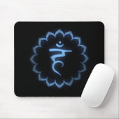 "Schablonen" Kehle Chakra - hellblau Mousepad (Mit Mouse)