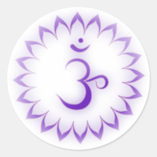 "Schablonen" Krone Chakra - Sahasrara Runder Aufkleber
