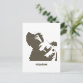 Schablonen-Raum-Schimpanse Postkarte (Stehend Vorderseite)