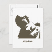 Schablonen-Raum-Schimpanse Postkarte (Vorne/Hinten)