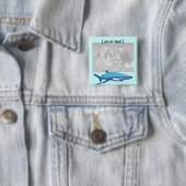 Schablonenknopf des blauen Haifischs Button (Beispiel)