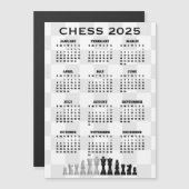 Schach 2025 Kalender Magnetkarte (Vorne/Hinten)