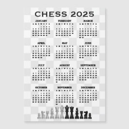 Schach 2025 Kalender Magnetkarte