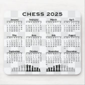 Schach 2025 Kalender Mousepad (Vorne)