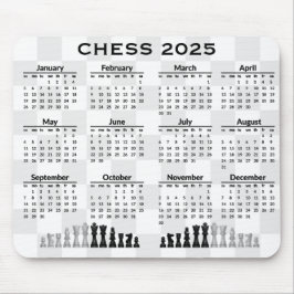 Schach 2025 Kalender Mousepad