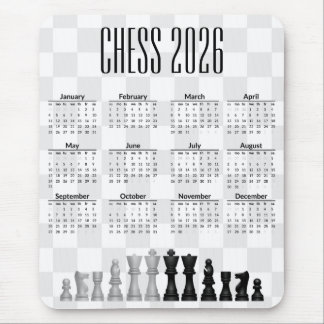 Schach 2026 Kalender Mauspad