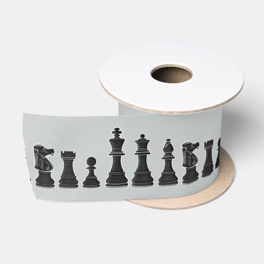 Schach 3 Zoll Satinband (Spule)