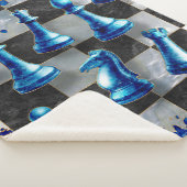 Schach Abstrakte Kunst - Blue Marble Sherpadecke (3/4)
