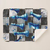 Schach Abstrakte Kunst - Blue Marble Sherpadecke (Vorderseite (Horizontal))