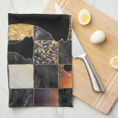 Schach Abstrakte Kunst - Gemischte Texturen Geschirrtuch (Viertel Falte)