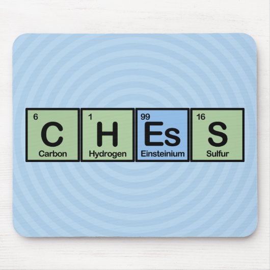 Schach aus Elementen Mousepad (Vorne)