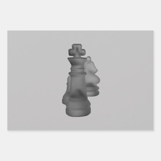 Schach aus Papierblättern Geschenkpapier Set (Vorderseite)