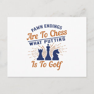 Schach - Bauernendspiele sind wie ein Golfputt Postkarte